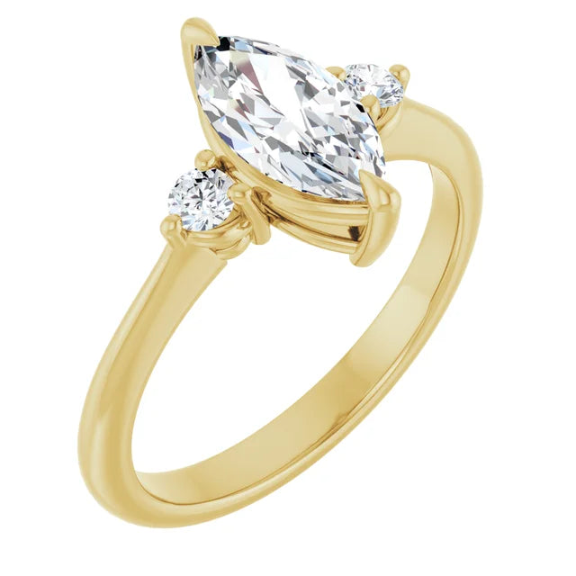 Marquise Accent Engagement Ring