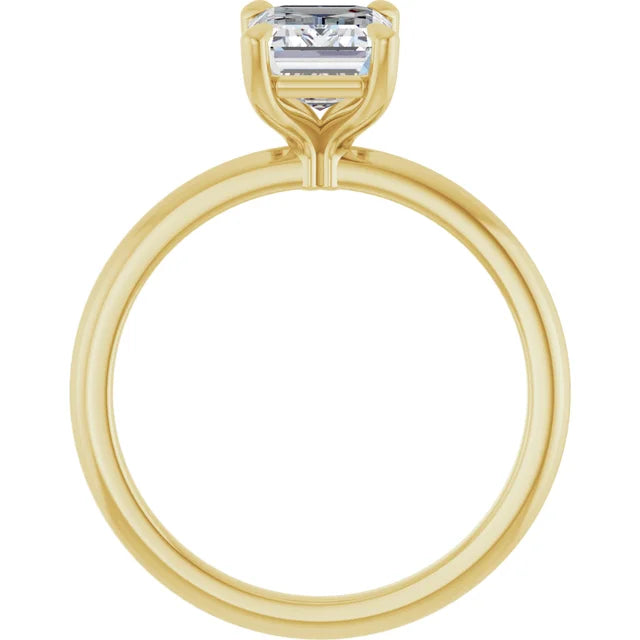 Emerald Solitaire Engagement Ring