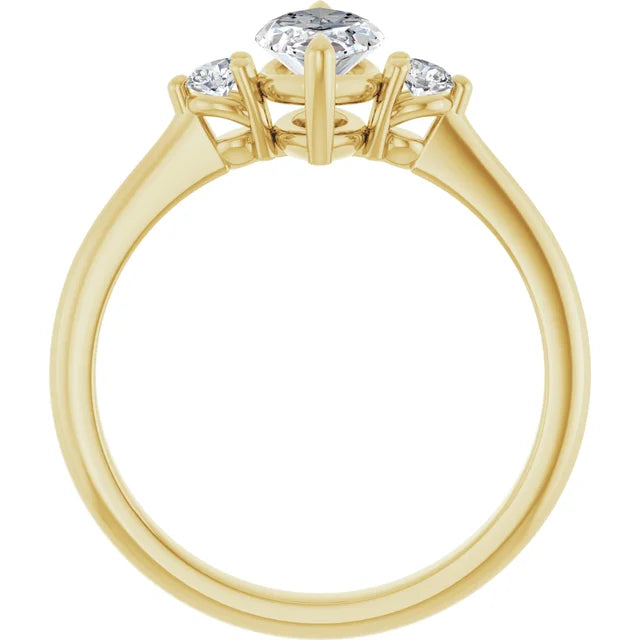 Marquise Accent Engagement Ring