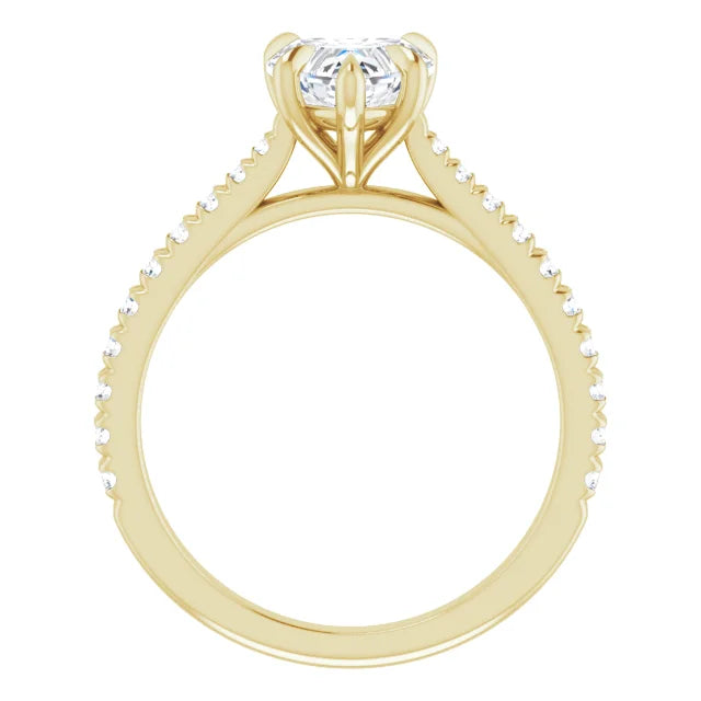 Heart Claw Set Style Engagement Ring