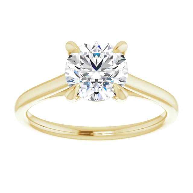 Four Claw Round Brilliant Solitaire Engagement Ring