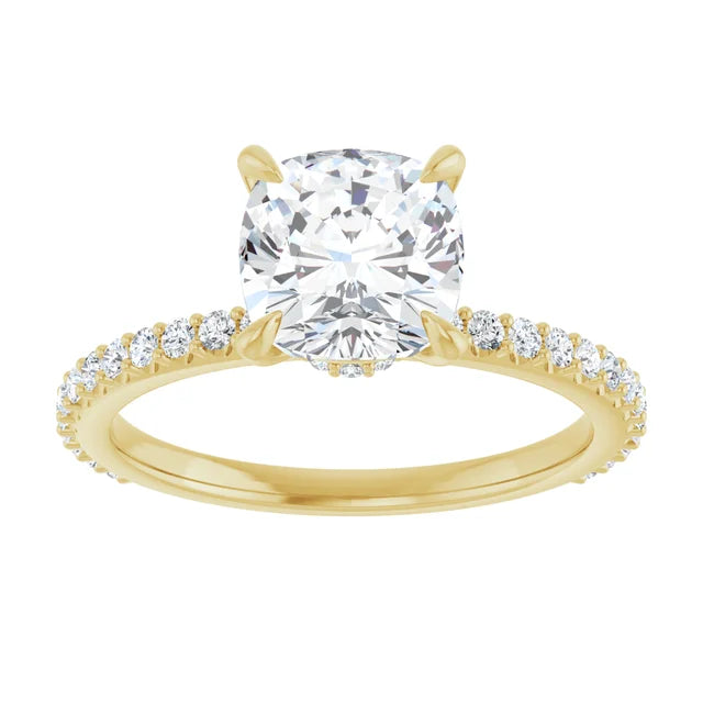 Cushion Claw Set Style Engagement Ring
