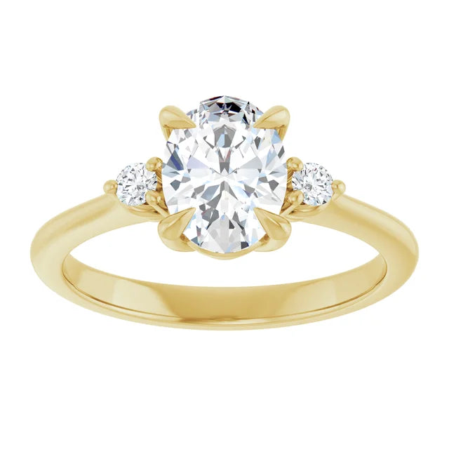 Oval Accent Engagement Ring