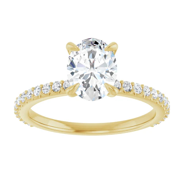 Oval Claw Set Style Engagement Ring