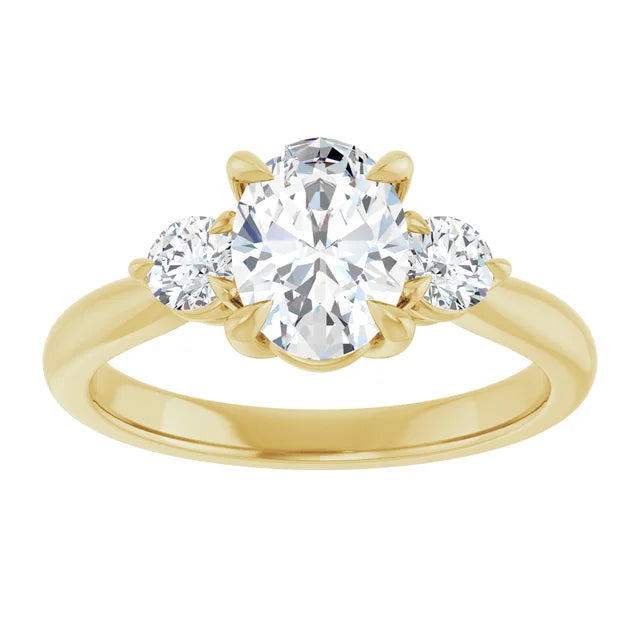 Oval Accent Engagement Ring