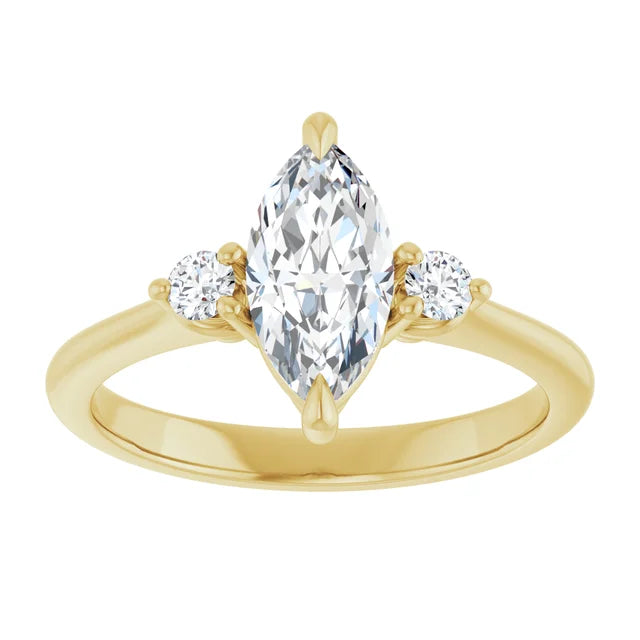 Marquise Accent Engagement Ring