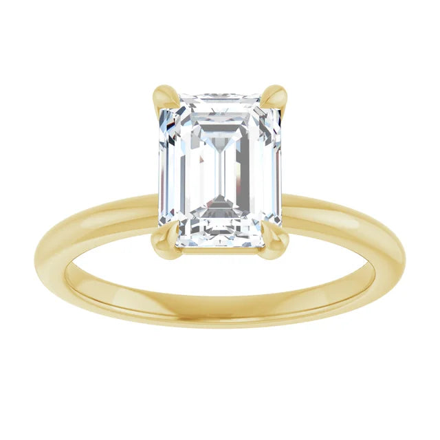 Emerald Solitaire Engagement Ring