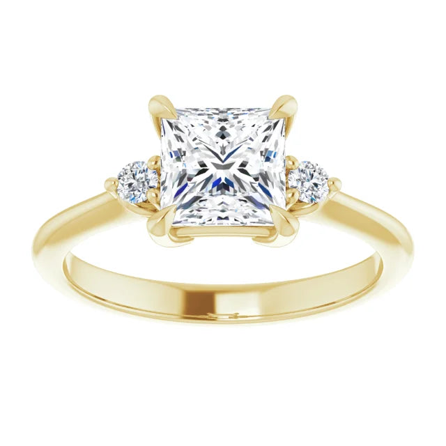 Princess Accent Engagement Ring