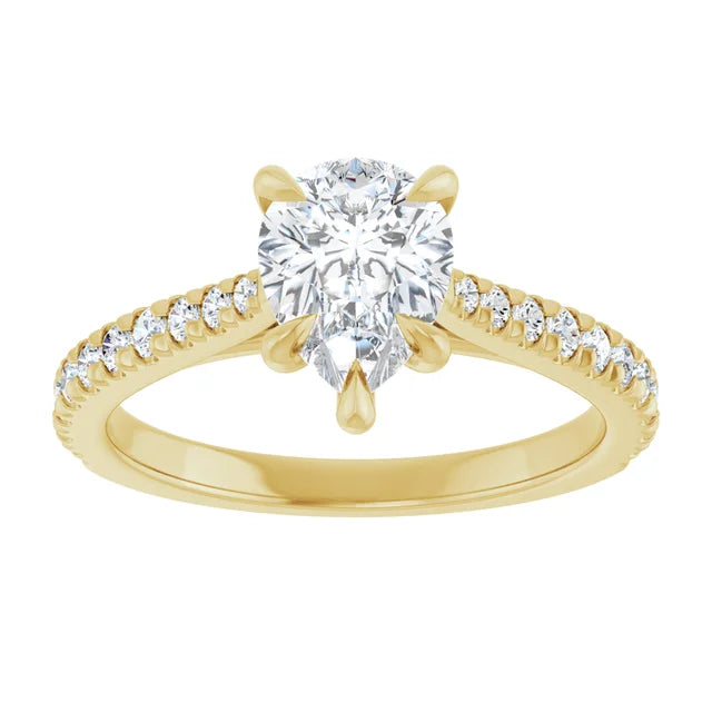 Pear Claw Set Style Engagement Ring