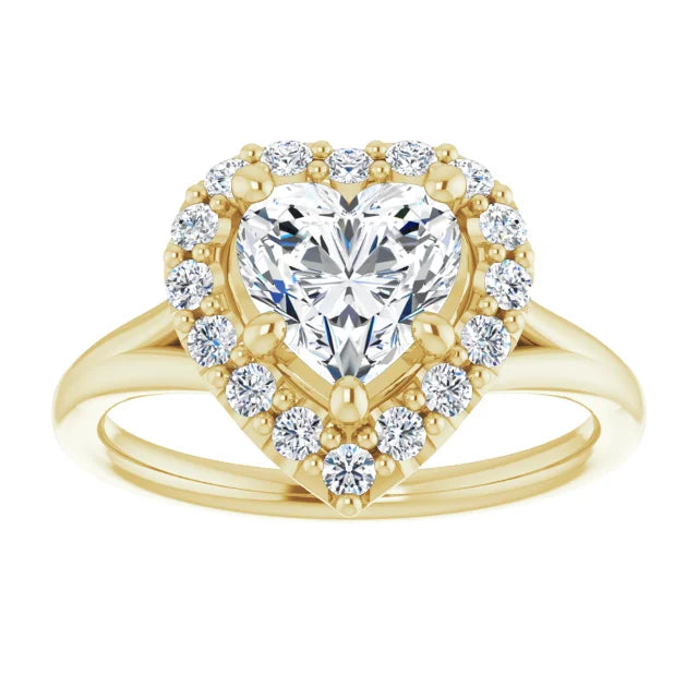 Heart Halo Style Engagement Ring