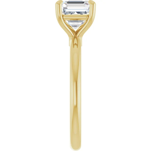 Asscher Solitaire Engagement Ring