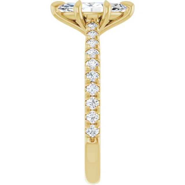 Marquise Six Claw Set Style Engagement Ring