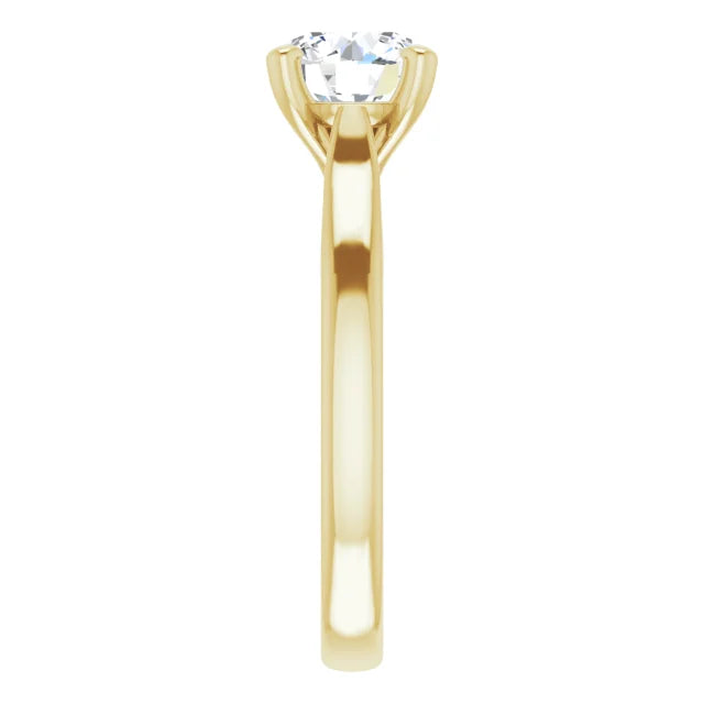 Four Claw Round Brilliant Solitaire Engagement Ring