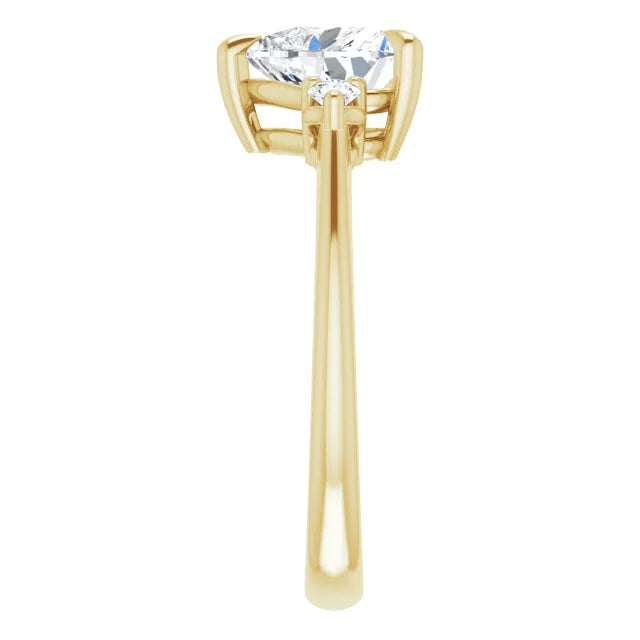 Heart Accent Engagement Ring