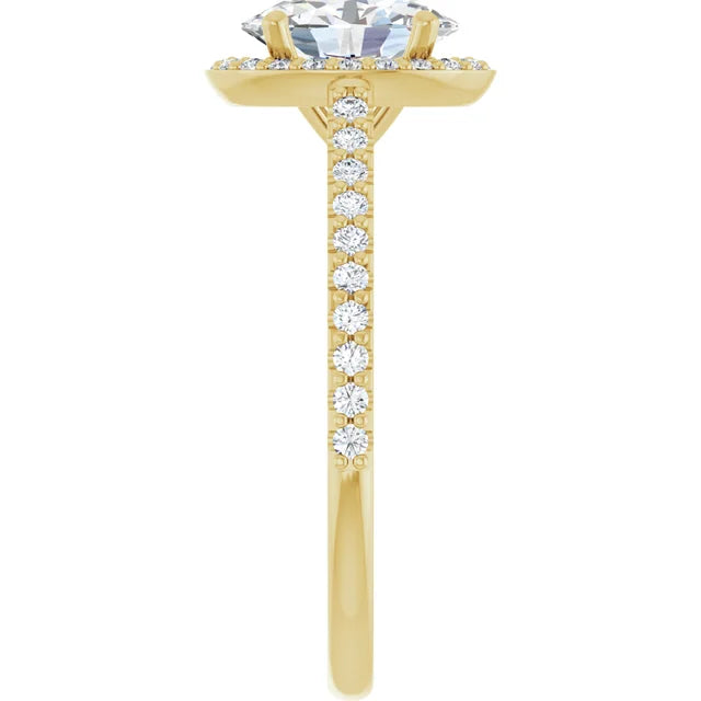 Oval Halo Style Engagement Ring