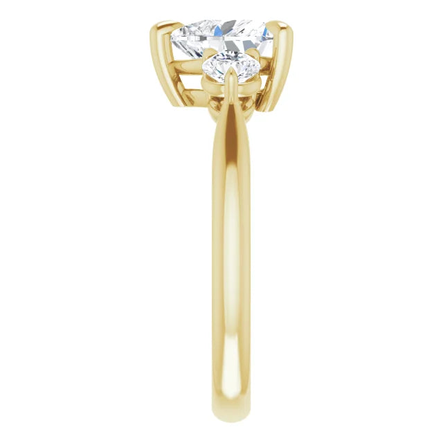 Heart Accent Engagement Ring
