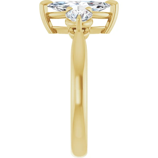 Marquise Accent Engagement Ring