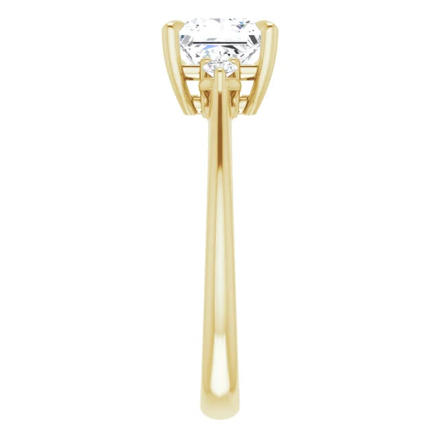Princess Accent Engagement Ring