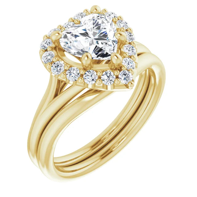 Heart Halo Style Engagement Ring