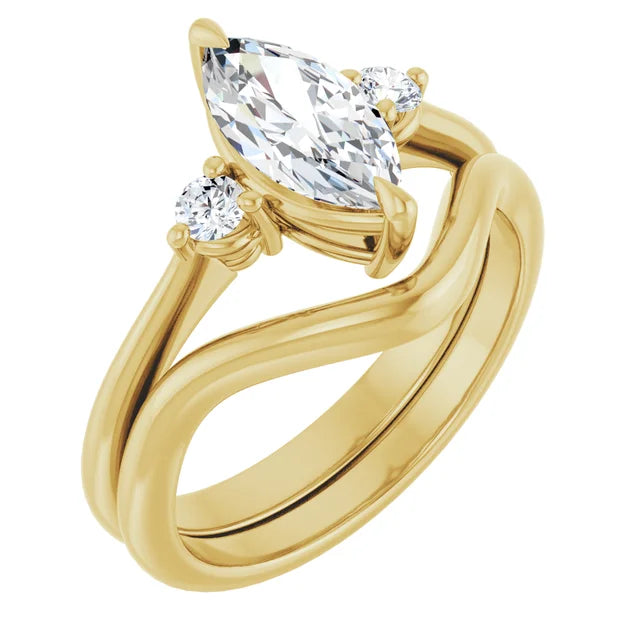 Marquise Accent Engagement Ring