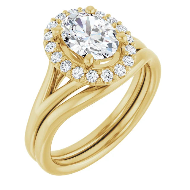 Oval Halo Style Engagement Ring