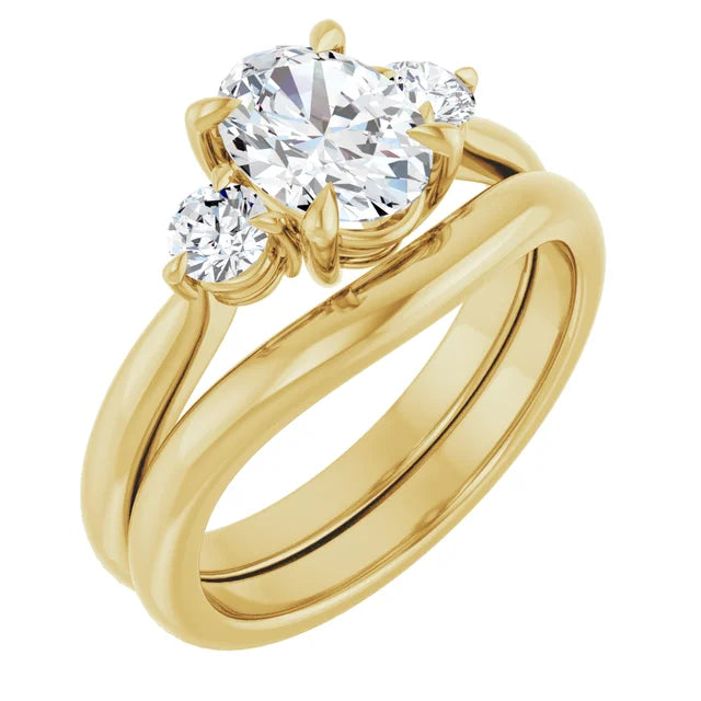 Oval Accent Engagement Ring