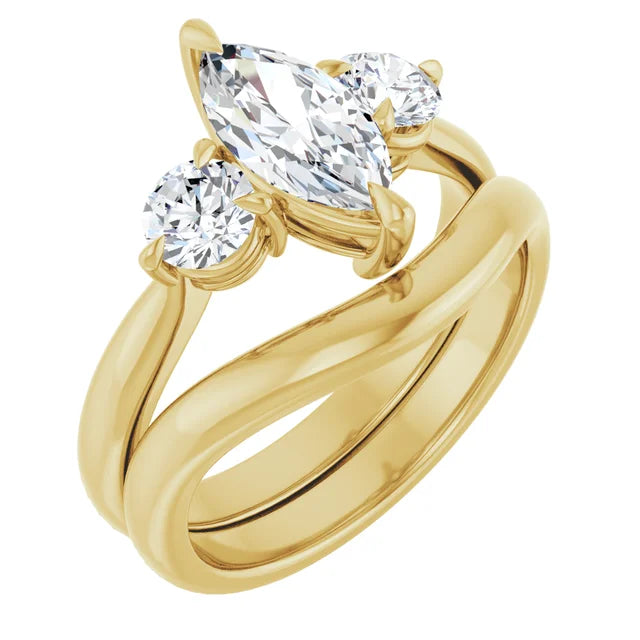 Marquise Accent Engagement Ring