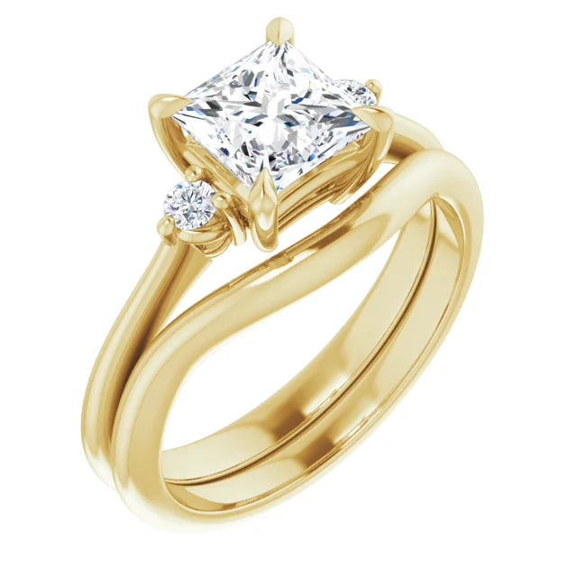 Princess Accent Engagement Ring