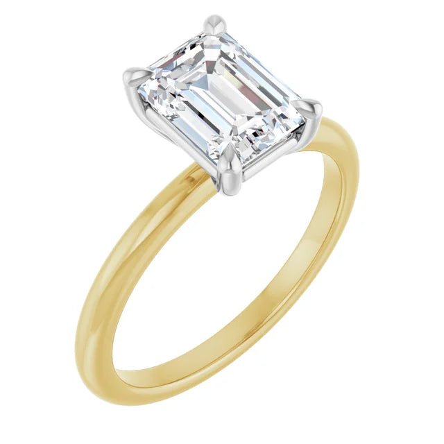 Emerald Solitaire Engagement Ring