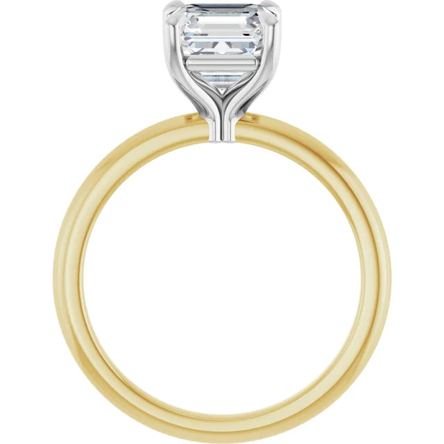Asscher Solitaire Engagement Ring