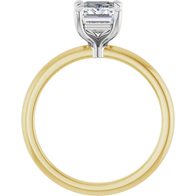 Emerald Solitaire Engagement Ring