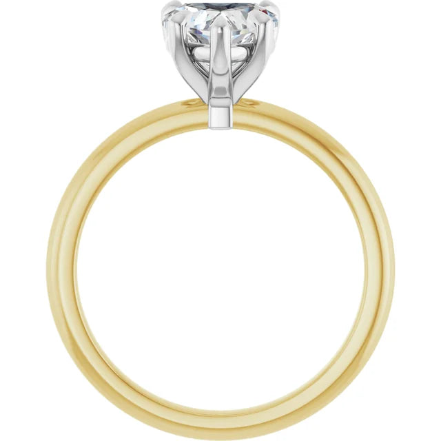 Heart Solitaire Engagement Ring