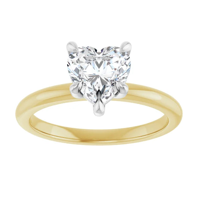 Heart Solitaire Engagement Ring