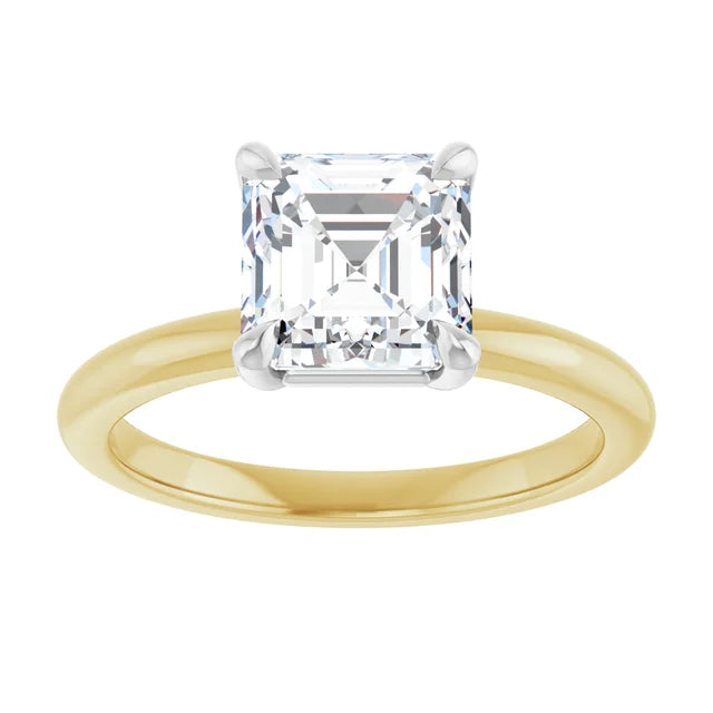Asscher Solitaire Engagement Ring