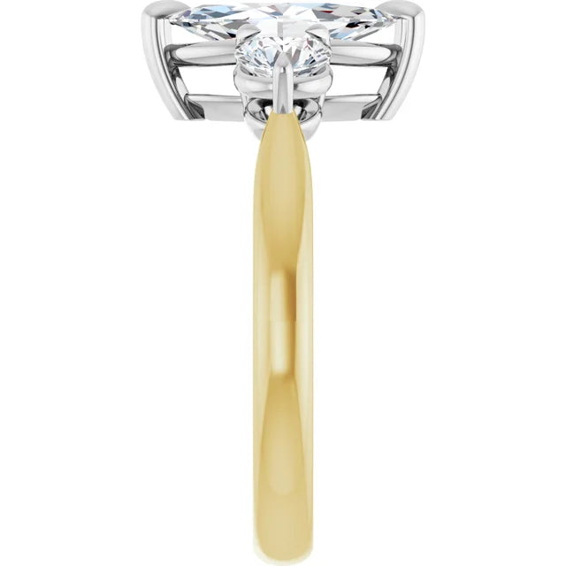 Marquise Accent Engagement Ring