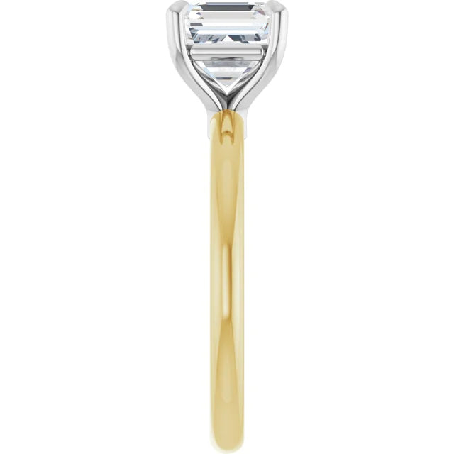 Asscher Solitaire Engagement Ring