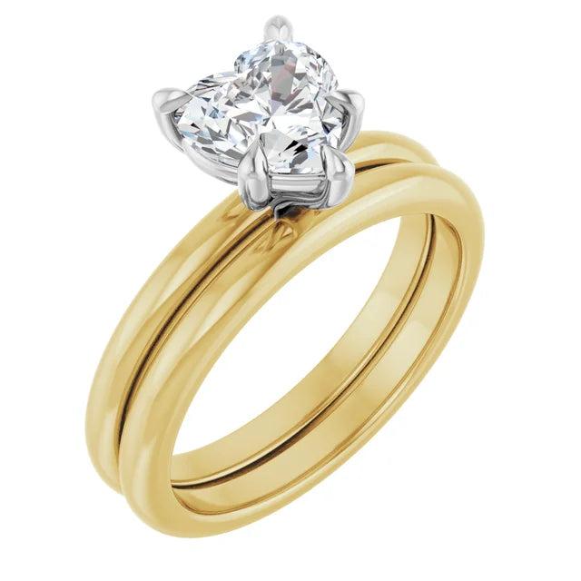 Heart Solitaire Engagement Ring