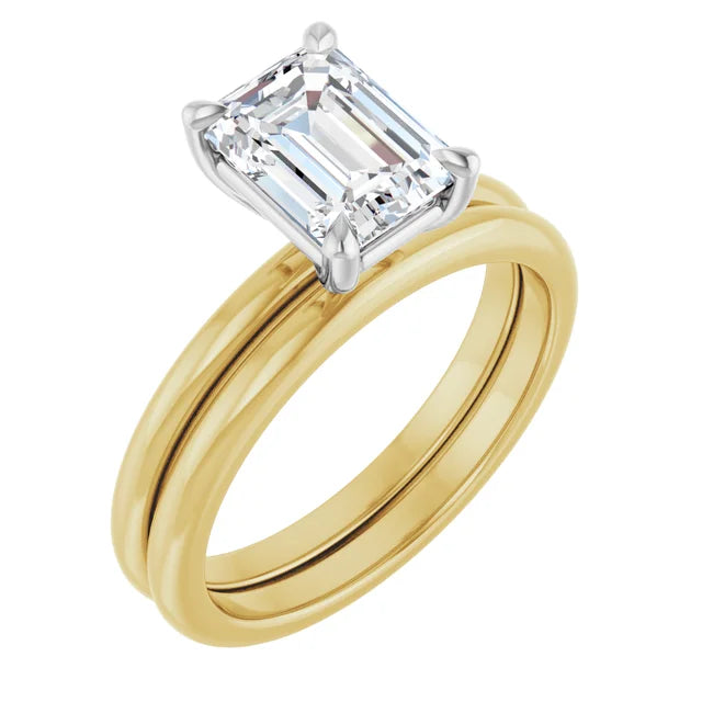 Emerald Solitaire Engagement Ring
