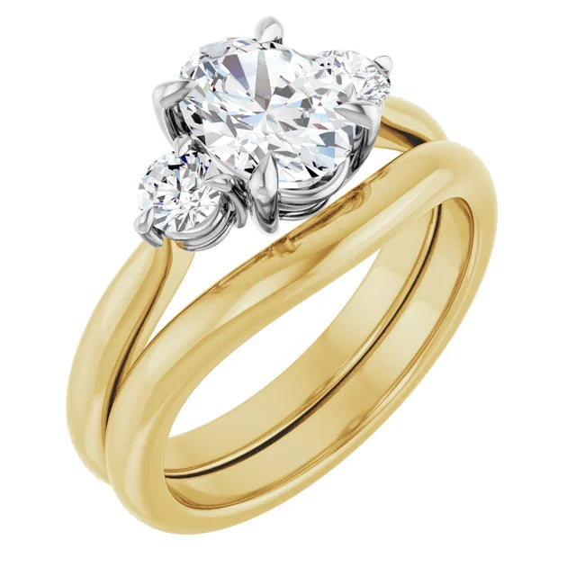 Oval Accent Engagement Ring