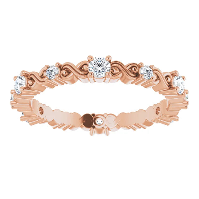 Moissanite Anniversary Band