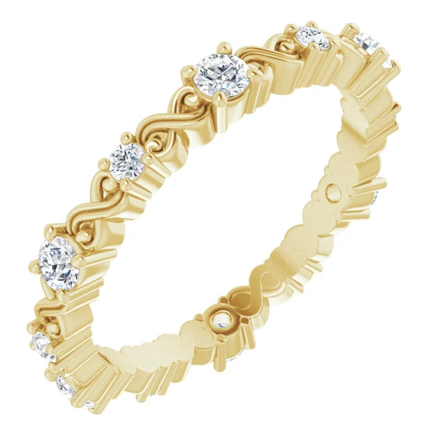 Moissanite Anniversary Band