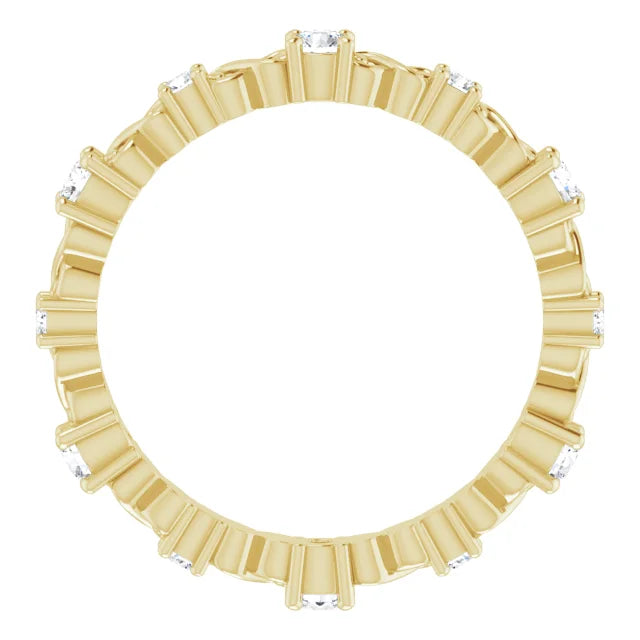 Moissanite Anniversary Band