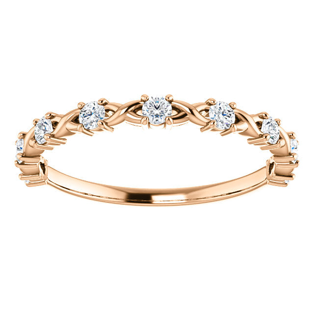 Lab Diamond Twist Wedding Band