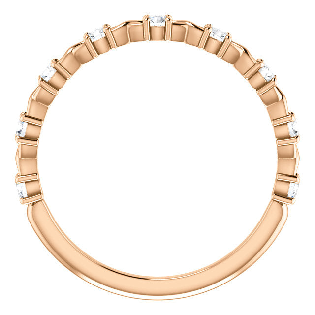Lab Diamond Twist Wedding Band