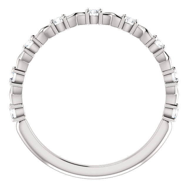Lab Diamond Twist Wedding Band