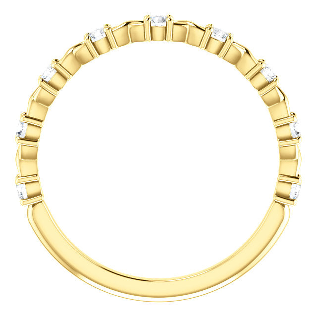 Lab Diamond Twist Wedding Band