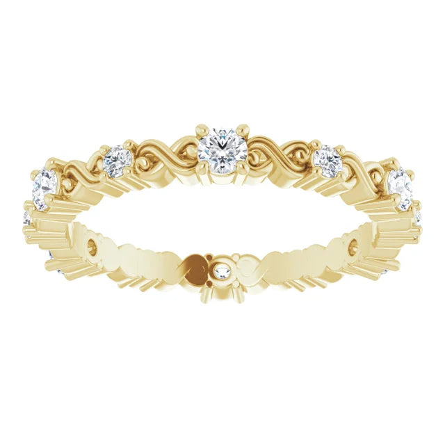 Moissanite Anniversary Band