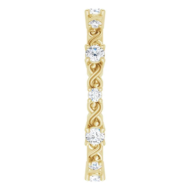 Moissanite Anniversary Band