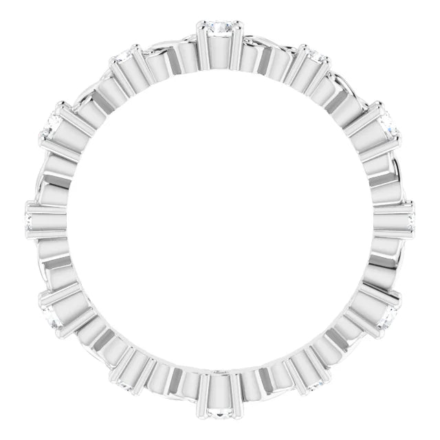 Moissanite Anniversary Band