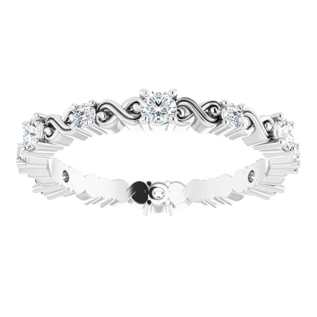 Moissanite Anniversary Band
